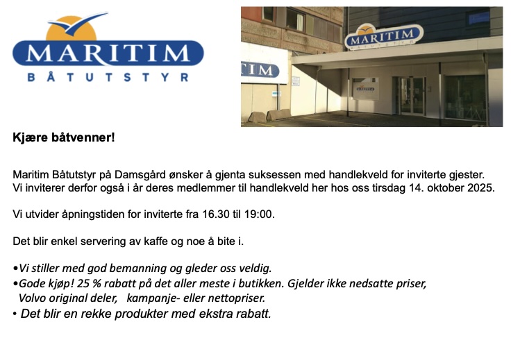 Reklame for kundekveld hos Maritim Bergen